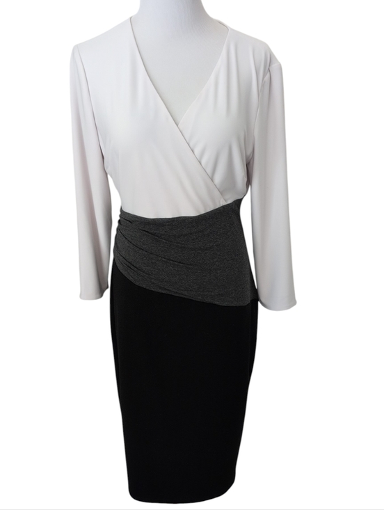Lauren Ralph Lauren Dresses & Skirts - Lauren Ralph Lauren Dress, White Gray Black Block, Long Sleeves, Women's 12